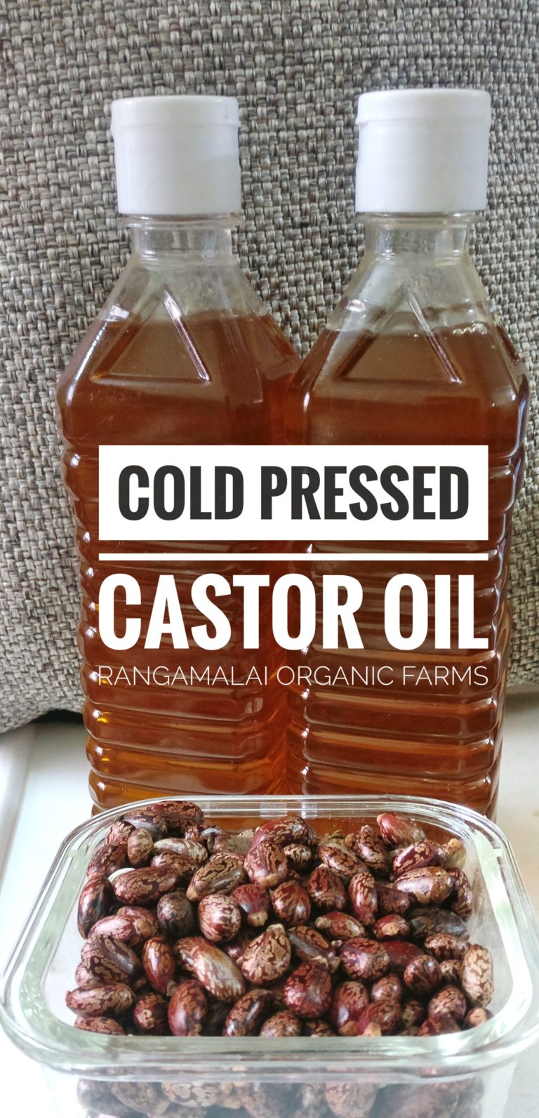 Cold Pressed Virgin Castor Oil, 250ml - Rangamalai Organic Farms (ROF